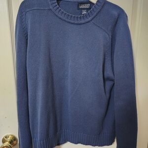 Lands' End Men's Classic Navy Crewneck Sweater